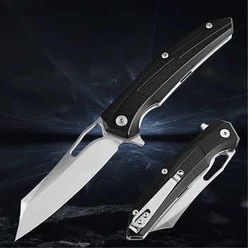 קשיות גבוהה חדות ומתקפל D2 להב פלדה G10 להתמודד עם מיסב פליפר ציד סכין טקטי קמפינג טיולי הליכה הסכין