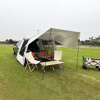 רכב עם גגון השמש מקלט אוניברסלי שטח קמפינג אוהל נייד עמיד למים גג האוהל אוניברסלי עבור שטח וואן Hatchback קמפינג