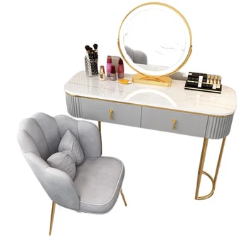שולחן איפור במראה אורות אביזר שולחן איפור יוקרה נורדי עיצוב חדר השינה Tocadores Para El Dormitorio רהיטים