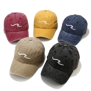 שטף כותנה אבא הכובע על גברים, נשים, גל רקמה כובע בייסבול אופנה היפ הופ כובעי רכיבה כובע כובע ספורט קאפ בון גארוס