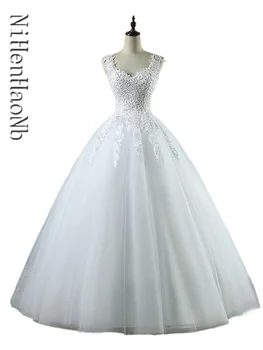 שמלת נשף רצועות ספגטי לבן טול כלה שמלת שמלות כלה 2023 נישואין הלקוח גרם