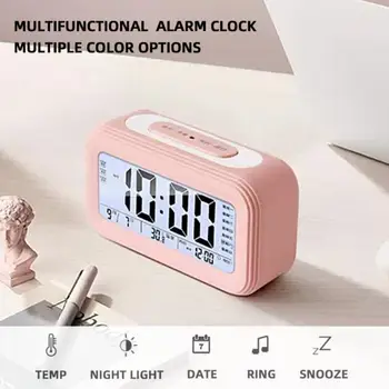 שעון גדול עצלן לישון שינה עבור המשרד הביתי נסיעות תצוגת תאורה אחורית שעון יצירתי טמפרטורה דיגיטלי שעון מעורר Led