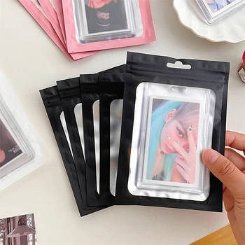 תוספות 10pcs/חבילה צבע שקוף Kpop Toploader כרטיס Photocard שקית אחסון איידול גלויות, כרטיסי צילום מקרה מגן נייר מכתבים