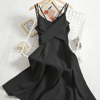 תחרה קשת שמלה לנשים הקיץ 2023 חדש צוואר V שרוולים סקסיים משרד גבירותיי אלגנטי קו Camis שמלות