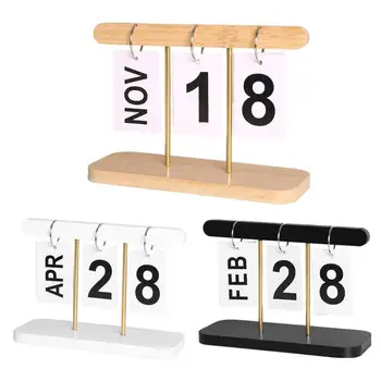 תמידי לוח השנה מעץ לוח השנה עומד להתהפך יצירתי שיק הביתה לקישוט השולחן לוח תצוגה גדול כפרי