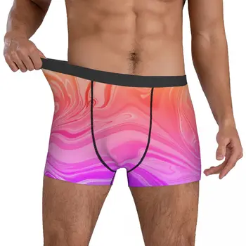 תקציר קשת תחתונים שיפוע הדפסת 3D כיס חם מכירה Boxershorts דפוס בוקסר קצר לנשימה גברים תחתונים גדול גודל